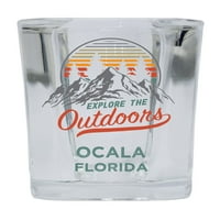 Ocala Florida Istražite otvoreni suvenir Square Square Bany alkohol Staklo 4-pakovanje