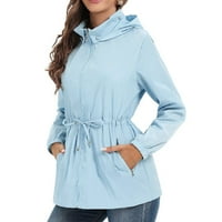 Zimski kaputi za ženske džepove dugih rukava sa dugim rukavima od labavog spajanja vjetrovitorica sa