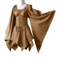 Samickarr srednjovjekovna haljina za žene renesansne haljine plus veličine gotičkog punk haljina irski