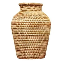 PJTEWAWE Domaći ukrasi Rattan Vase Flower Pot držač za pohranu Wicker Vases Decor