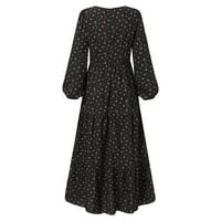 Plus veličina haljine za žene čišćenje žena modna casual šifon zaštita V-izrez veliki privjesak s dugim