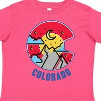 Inktastična planinska scena u Koloradu sa oblacima i mjesecom poklon dječaka malih majica ili majica