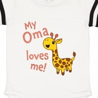 Inktastic moj Oma voli mene - slatka Giraffe poklon baby boy ili baby girl bodysuit