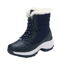 Ženske cipele zime i jesenske čizme za snijeg pamuk antiskid topli kućni povremeni cipela tamno plava