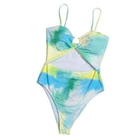 Ženska kupaći kostimi Jednodijelni bikini push-up jastučić za kupaće kostime Tie-Dye Ispiši kupaći kostimi