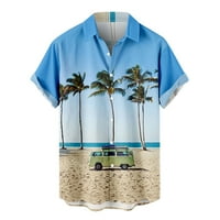 Košulje za muškarce čišćenje muških ljetnih modnih modnih havajskih majica kratkih rukava popust