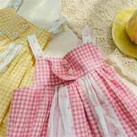 Ljetne haljine za djevojčice Toddler halter haljina za patchwork haljina za patchwork za 6 godina
