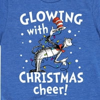 Mačka u šeširu - užarena božićna veselje - grafička majica kratkih rukava za mališana i mlade