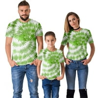 Art Tie-Dye Obiteljska tema T majica Slim opuštena majica za muškarce