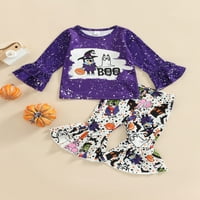 Thaisu Toddler Baby Girl Halloween Outfit bundeve dugih rukava Duks s dugim rukavima