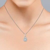 1. Carat Pear Cut ogrlica ogrlica - svakodnevni elegantni nakit