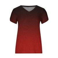 Giligiliso Ženski ljetni V-izrez kratkih rukava za ispis ležerne majice