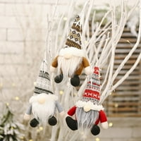 Božićni gnome ukrasi pletene šešir sfernim šumskim freester-likovnim privjeskom