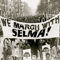 Marčaci koji nose nalog za baner kao 15, parada u Harlemu; Maršemo sa Selmom