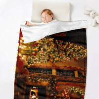 Elbourn Božićni otisci tiskani runo bacaju prekrivač super meko bacanje pokrivač ultra plišani bacanje