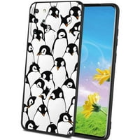 Penguin-Penguins-Design-Crno-crno-bijelo-print - Telefonska futrola za Samsung Galaxy S20 + Plus za