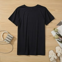 Ležerna majica za bluza za žene, ženska majica Ljetne kratke rukave Ležerne prilike O-izrez Loose Basic