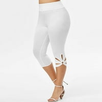 HOMCHY Ljetne hlače Žene vježbanje mućkim plimama Sportska teretana trčanje znojnih hlača Bijela XL