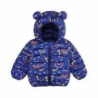 Gersome Toddler Baby Boys Girls Winter kaputi sa kapuljačom Lagana puffer podstavljena topla jakna medvjedila