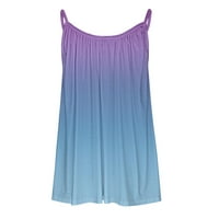 Bvanrty ženski trendovski rezervoarski klirens casual labav fit tuinic modni teže ljetne majice gradijent