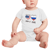 50% ruski + 50% američki = 100 +% slatki bebi rompers baby bodysuit