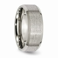 Grey Titanium prsten za venčanje vjenčana udobna ivica satena i četkana