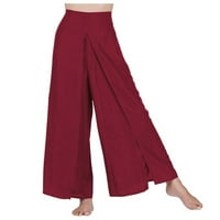 Hlače Khaki za žene Ženska modna elastična struka Elastični struk Mullet-Hem Yoga Duge noge Harem hlače