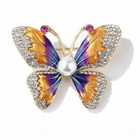 Modni ručno izrađeni šareni leptir kristalni broš nakit od kristala nakita
