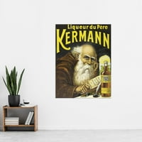 Wetterwald Pere Kermann Liqueur Francuski oglas EXTRA Velika umjetnost Print Zidni zidni zidni poster