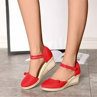 Sawvnm Summer Dame Cipele Platform Klin na petu Zatvorene nožne sanduke Ležerne prilike ženske sandale