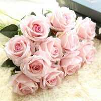 Verpetridure Simulacija Flanel Rose MW Pink srca Boja umjetne lažne ruže Flannel Clower Bridal Bouquet
