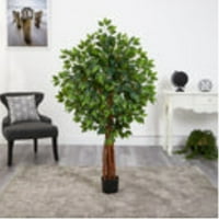 4. Super Deluxe Ficus umjetno stablo s prirodnim prtljažnom