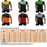 Capreze muškarci T majice kratki rukav majica rever vrat ljetni vrhovi atletska bluza boja blok pulover duboko sivi xl