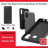 Capsule Case kompatibilan s galaksijom A [apsorpcija udara fleksibilna tekstura slatka dizajna ultra tanka zaštitna crna futrola za crnu telefon] za Samsung Galaxy A SM-A215U