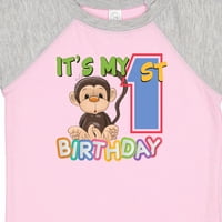 Inktastični majmun prvi rođendanski poklon dječak baby ili baby girl bodysuit