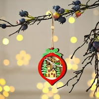 Ciaoed božićni kreativni šuplji drveni privjesak svjetlosni automobil mali ukras