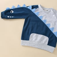 MubIneo novorođenče jesenski pulover, dugim rukavima s dugim rukavima dinosaur
