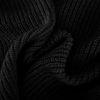 Tdoqot pad džempera za žene - labav pleteni modni V-izrez dugih rukava ženski džemperi crna veličina