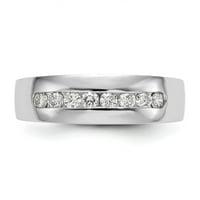Čvrsti 14K bijeli zlatni laboratorij uzgojili dijamantski ručni prsten za vjenčani prsten