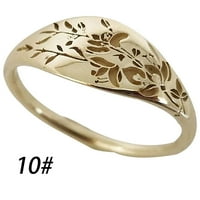SHLDYBC prstenovi za žene, evropsko i američko modno elektroplata nakit cvijet metalni šuplji prsten