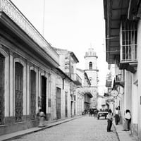 Kuba: Havana, C1904. Ulica i katedrala Nemperador u Havani, Kuba. Fotografija, C1904. Poster Print by