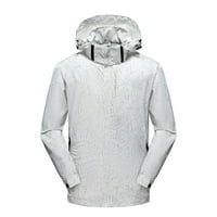 GUZOM MENS Otvorena jakna - Slim Fit tanki patentni zatvarač Comfy s kapuljačom pada i zimska ležerna